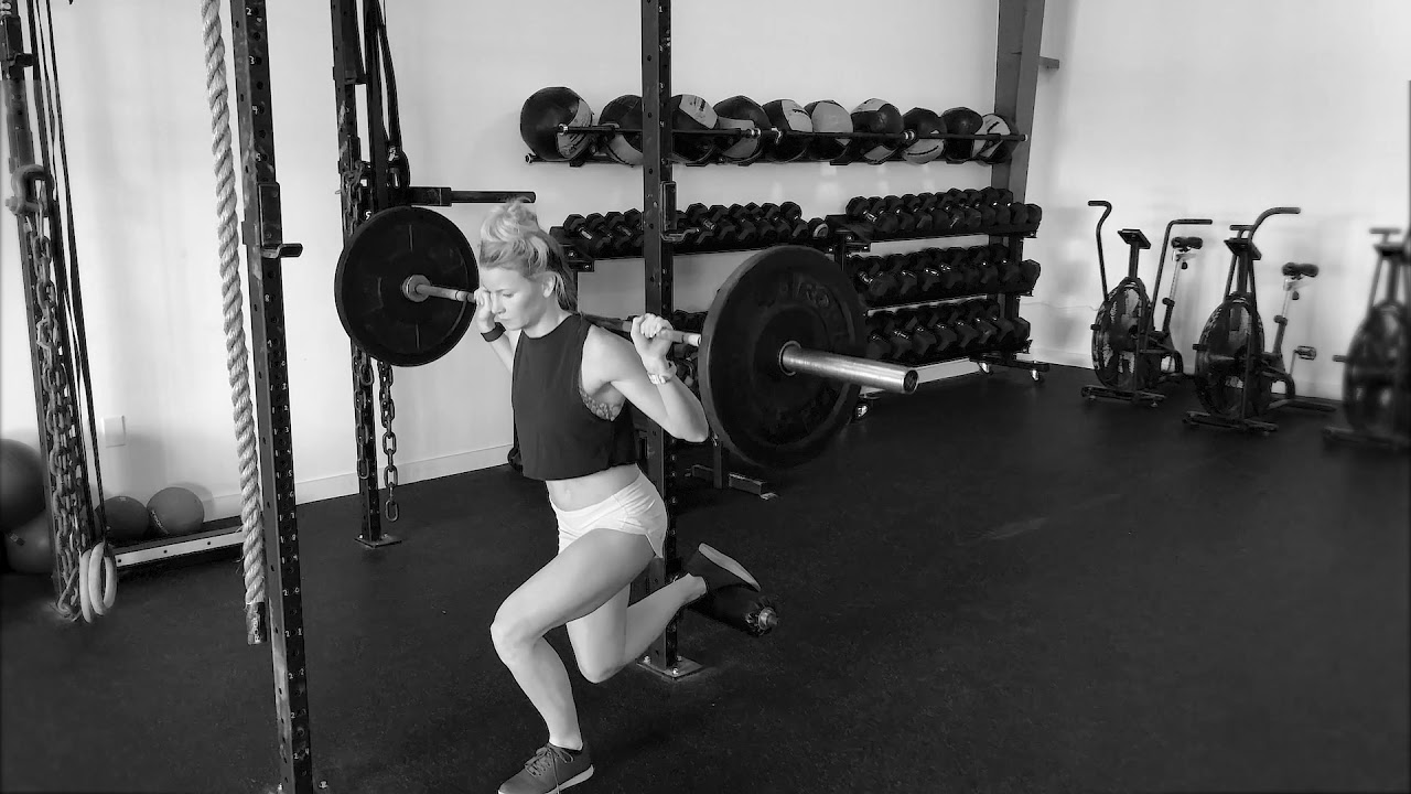 Rear Foot Elevated Barbell Split Squat - YouTube