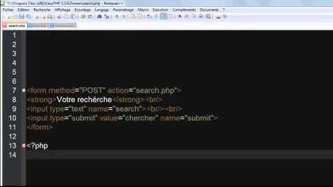 PHP MySql formulaire moteur de recherche part1