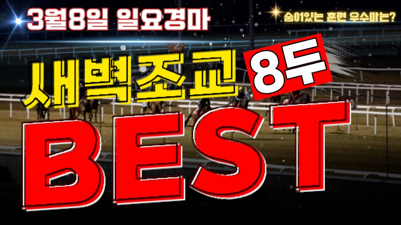 [굽소리경마] 만만치 않은 경주편성!! 출전마 승부의지 다수!! 중심 잡아줄 훈련 우수마 8두!!#새벽조교#과천경마장#조교우수마#굽소리경마