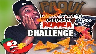 EATTING WORLD'S HOTTEST CHIP CHALLENGE  THE PAQUI HAUNTED GHOST PEPPER CHALLENGE!!!