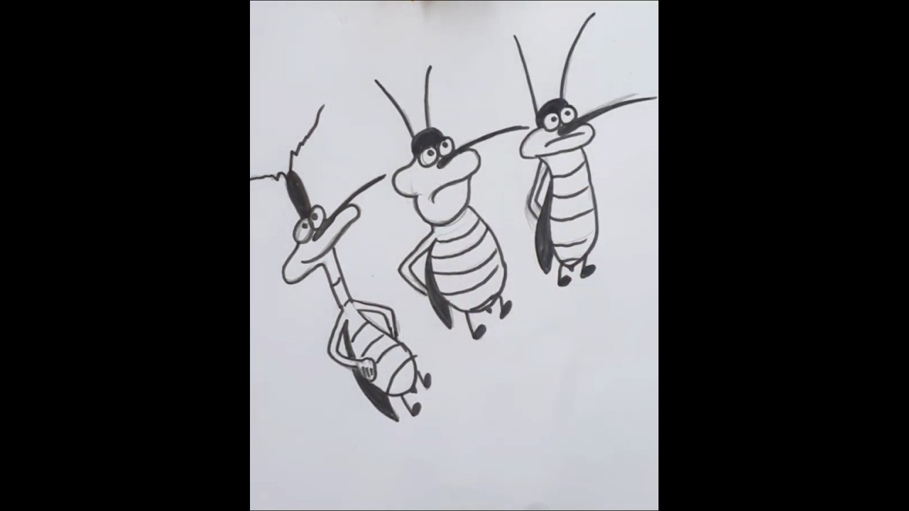 Oggi Cartoon Drawing Easy | Quiet Drawing |