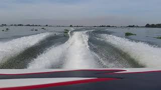 Jerry and Jimmy entering shipping channel on Donzi 33zx w 525's  Delta  Oct 25, 2015