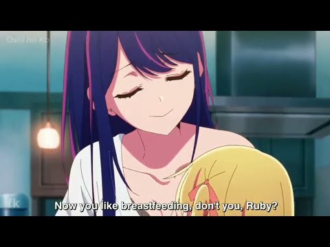 The Best Moment When Ai Breastfeeds Her Child!🌸 (breastfeeding ruby) Anime~Oshi No Ko Season 1 Eps 1