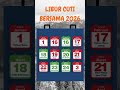 Jadwal Libur dan Cuti Tahun 2026