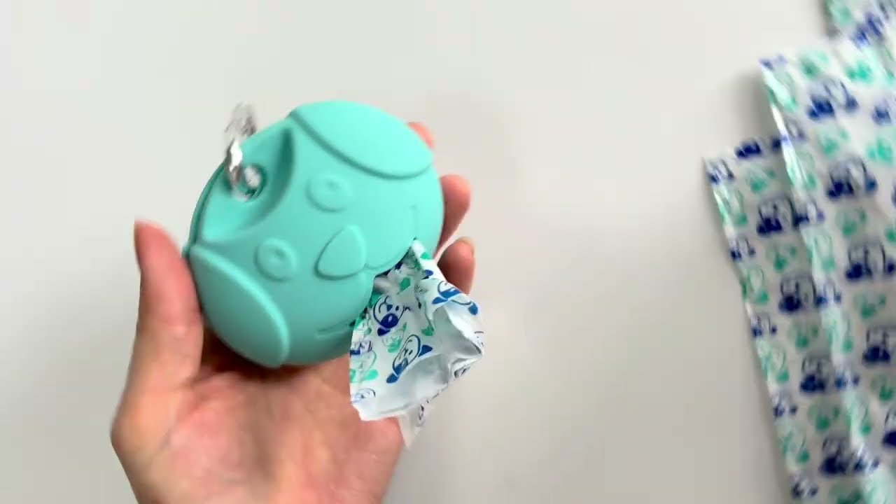 Blue Silicone Dog-Shaped Pet Waste Bag Dispenser | Custom Logo & Small-Batch Orders