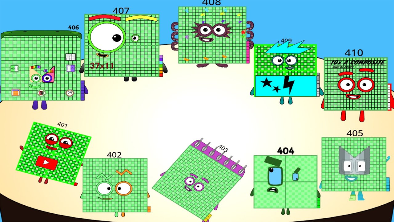 Numberblocks Band 401 to 410 - YouTube
