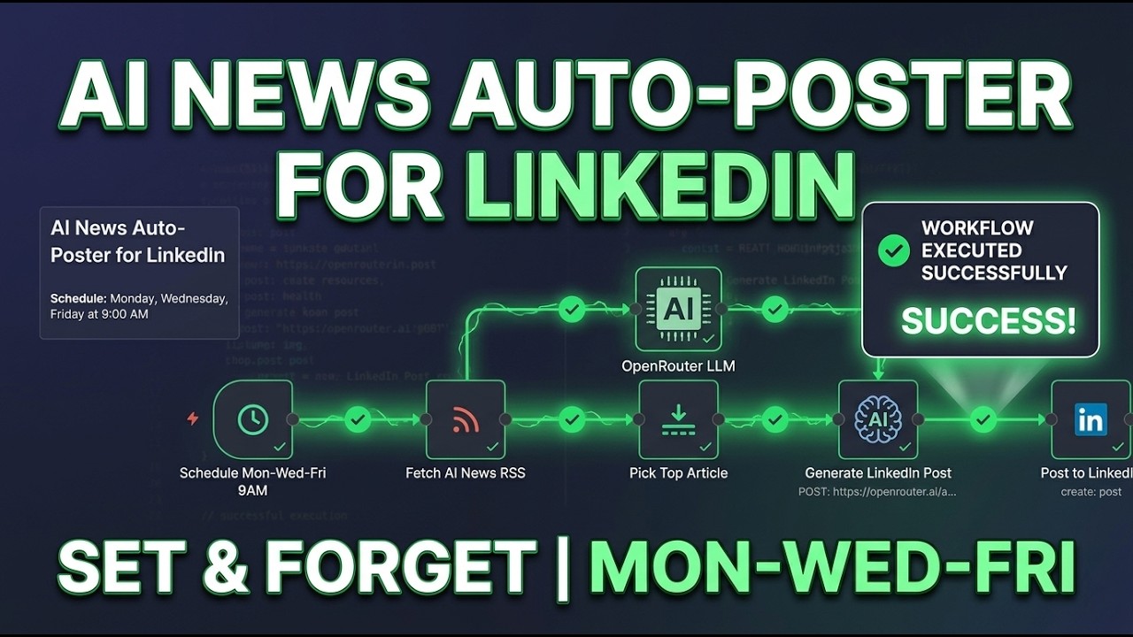 How I Fully Automated My LinkedIn Posts with n8n & AI 🤖 - YouTube