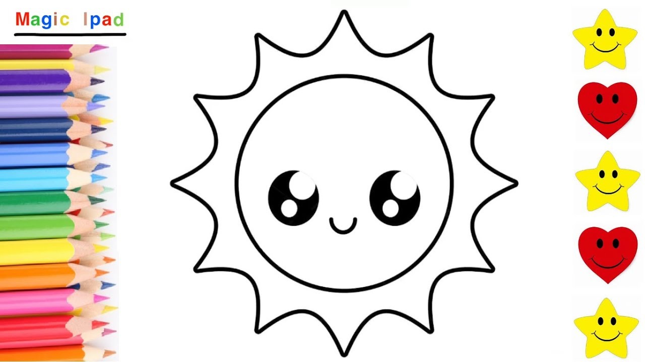 Como dibujar un SOL KAWAII | dibujos para niños 💓⭐ How to draw a CUTE SUN  | drawings for kids - thptnganamst.edu.vn