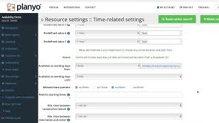 Setting up the availability of your resources in Planyo screenshot 3