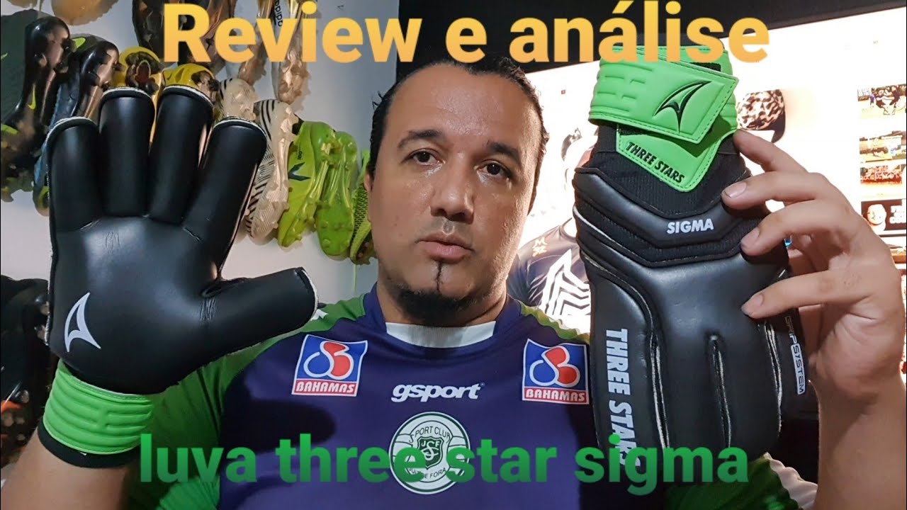 luva Three Star sigma (semi Profissional) review e análise Goalkeeper gloves Guantes Arquero Portero