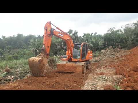 Video LinhTinh #3| Máy xúc Doosan Dx140w làm đường đồi núi... - youtube