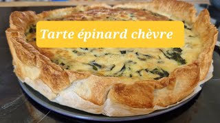 TARTE ÉPINARD CHÈVRE! facile et rapide