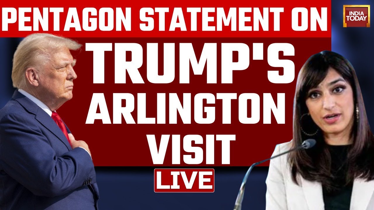 'Rules & Regulations Are Very Clear': Pentagon Addresses Controversy Over Trump's Arlington Visit