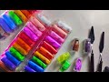Clay+glitters  color mixing unboxing part 1 and this is mixing video part 2 