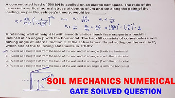Soil Mechanics solved problem | soil mechanics numerical | GATE Civil Engineering solved problems