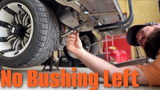 How To Replace Rear Leaf Spring Bushings in Club Car DS Golf Cart | Dont Make The Same Mistake I Did