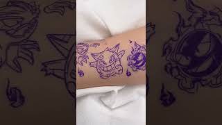Gengar tatto 🥺 master piece #viral #anime #tattoo #pokemon