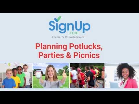 Potluck SignUp Sheets & Planning Time-savers - video from SignUp.com