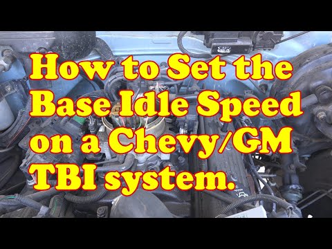 How to set the base idle on a TBI Chevy or GM v8