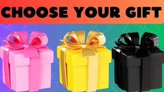 Choose your Gift 🎁😍🤩🤪 | 3 Gift Box Challenge | Pink, Golg and Black by Super Quizzz 14,485 views 2 months ago 7 minutes, 49 seconds