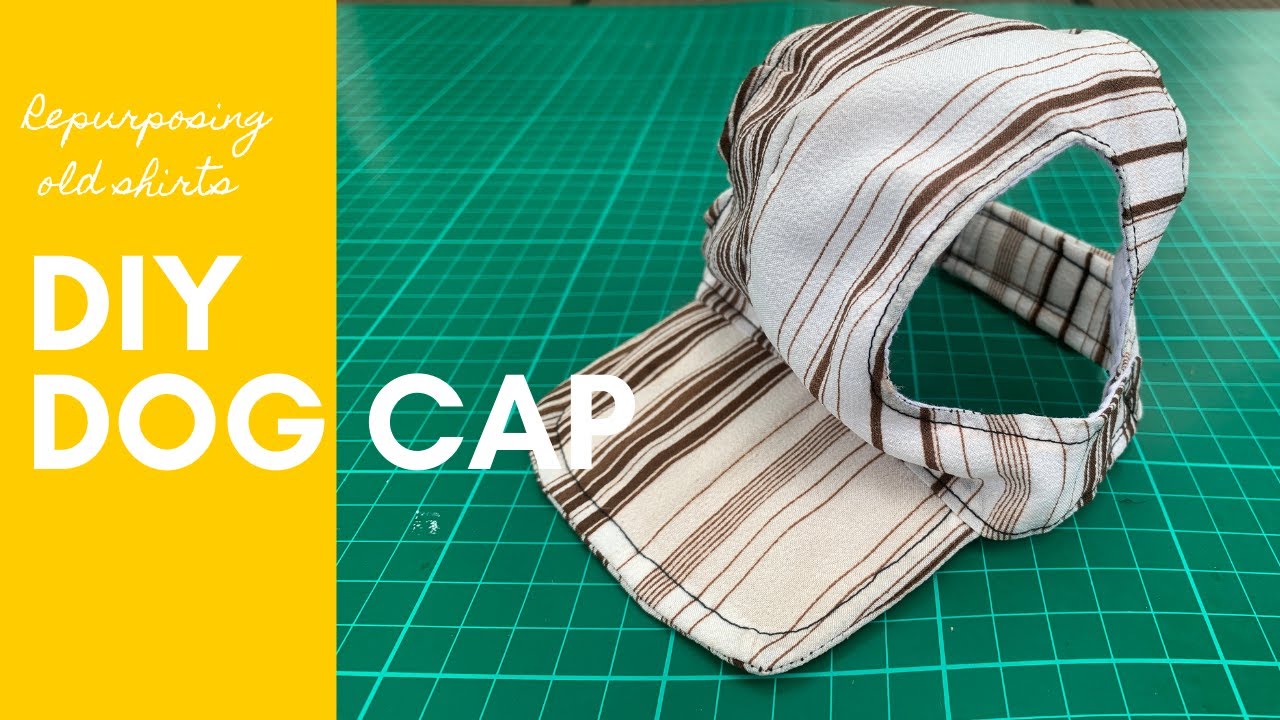 DIY repurposing old dress shirt to dog cap (long version)
