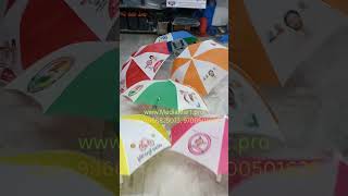 Political Advertising Umbrellas in Gopalapuram India for Election Roadshows