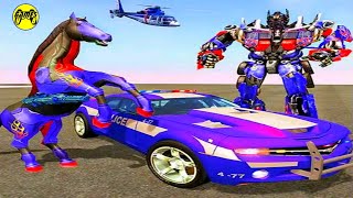 Multi Robot Transforming: Wild Horse Police Car #2 - Android Gameplay FHD screenshot 3