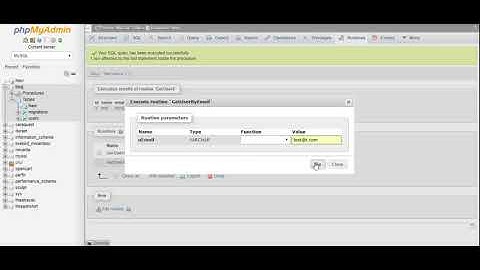 Execute Stored Procedure Using PHP MyAdmin