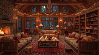 Peaceful Cozy Winter Jazz ❄️ Fireplace Mood for Deep Focus, Calm Work &amp; Study Flow