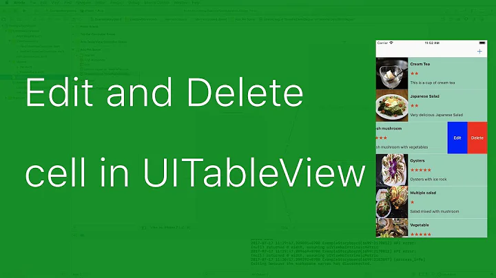 30-UITableView#6.Update or delete a row in UITableView with Swift 4