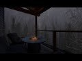 Rainstorm on the balcony - Witnessing a Big Stormy in the Forest Makes it Easy to Fall Asleep