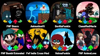 Fnf Doors, Fnf Animation, Fnf Gorilla, Fnf Bambi Extended, Fnf Velma Funkin, Fnf Anime Love