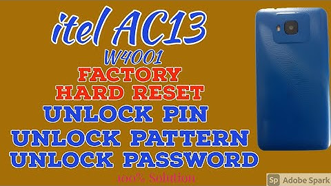 itel AC13 (W4001) Hard Reset.itel AC13 Unlock password,Pin,Pattern