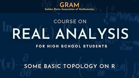 Some Basic Topology on R | Real Analysis for High School Math Students #5