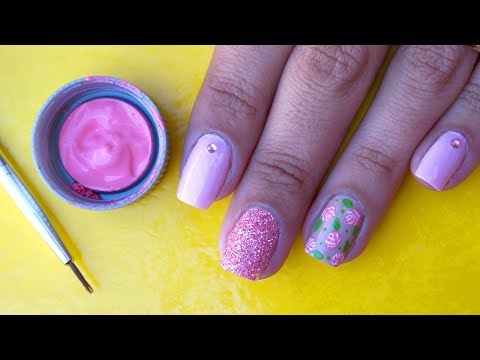 Unhas Decoradas com Rosas