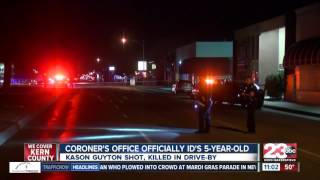 Coroner's office officially ID's 5-year-old killed in drive-by shooting