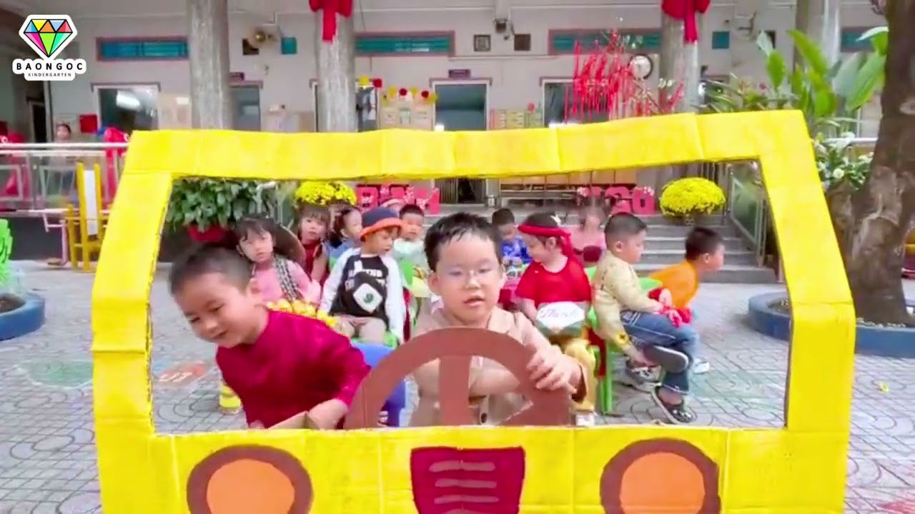 🚍 HOẠT CẢNH: CHUYẾN XE VỀ QUÊ ĐÓN TẾT 🌸 TRƯỜNG MẦM NON BẢO NGỌC
