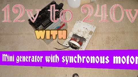 How to make mini generator with synchronous motor