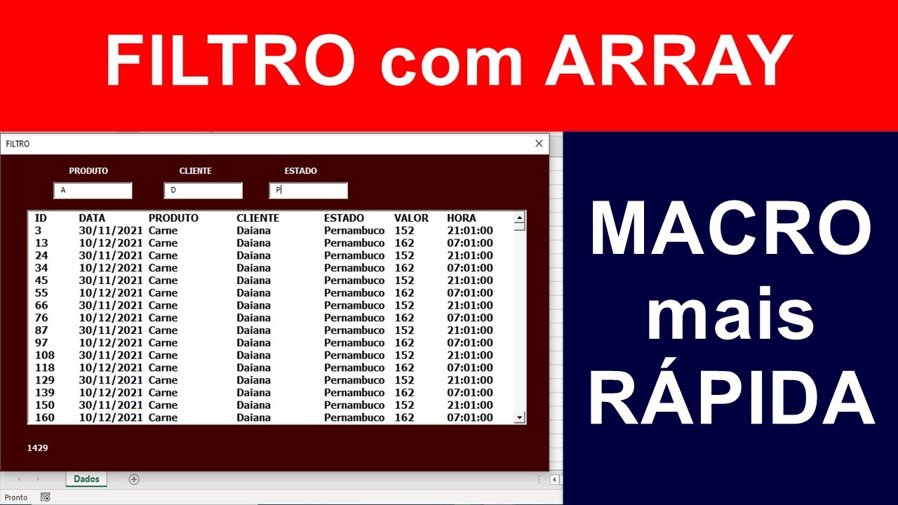 FILTRO de TEXTO AUTOMÁTICO com TRÊS TEXTBOX em Listbox Excel VBA
