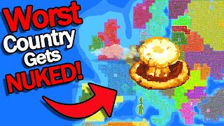 Every 2 Minutes The Weakest Nation Gets NUKED! Europe BattleRoyale - (WorldBox)