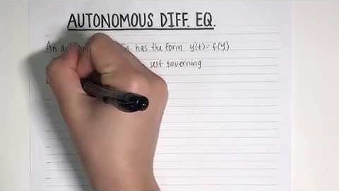 Critical Points of Autonomous Differential Equation