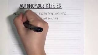 Critical Points Of Autonomous Differential Equation