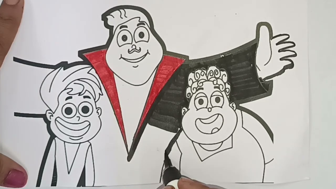 "Let’s Color 🎨How to draw Paap O Meter Team ! 🎨" 