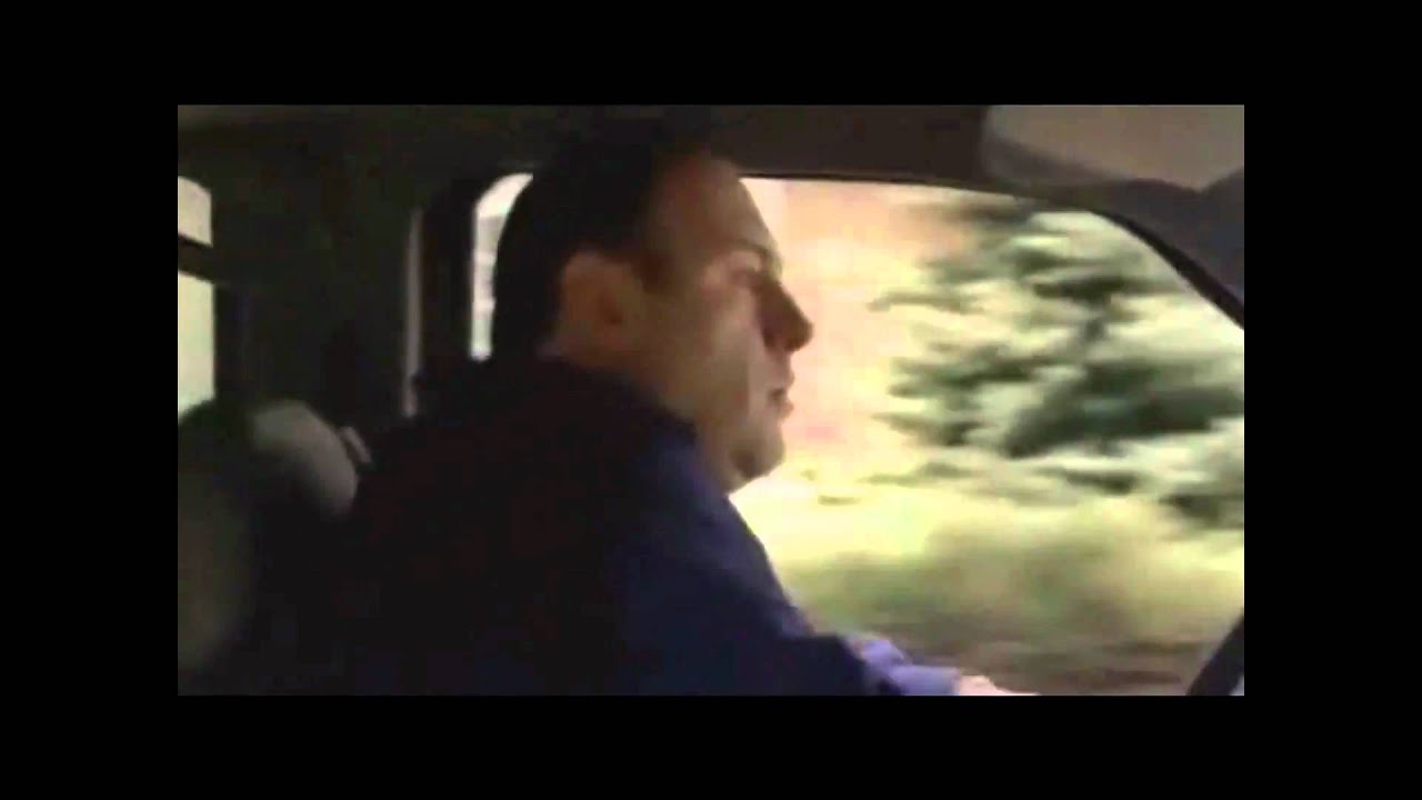 Tony Soprano driving up his driveway.