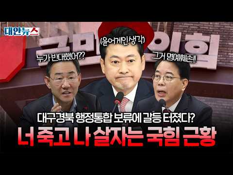 [대안뉴스] 국민의힘, 대구경북 행정통합에 내부 갈등 폭발? 무슨 정치를 하려는 걸까