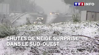 Chute de neige surprise dans le Sud-Ouest et galère en Normandie