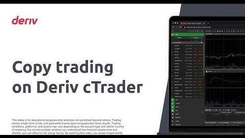 DERIV || HOW TO CREATE A COPY TRADING ACCOUNT