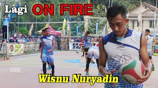 Lagi ON FIRE !! Wisnu Nuryadin sang bintang baru beberapa kali Lakukan spike bawah Net - QC Cup