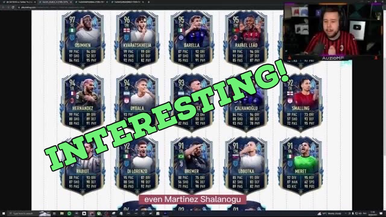 REACTING TO SERIE A TOTS PREDICTION- fifa 23