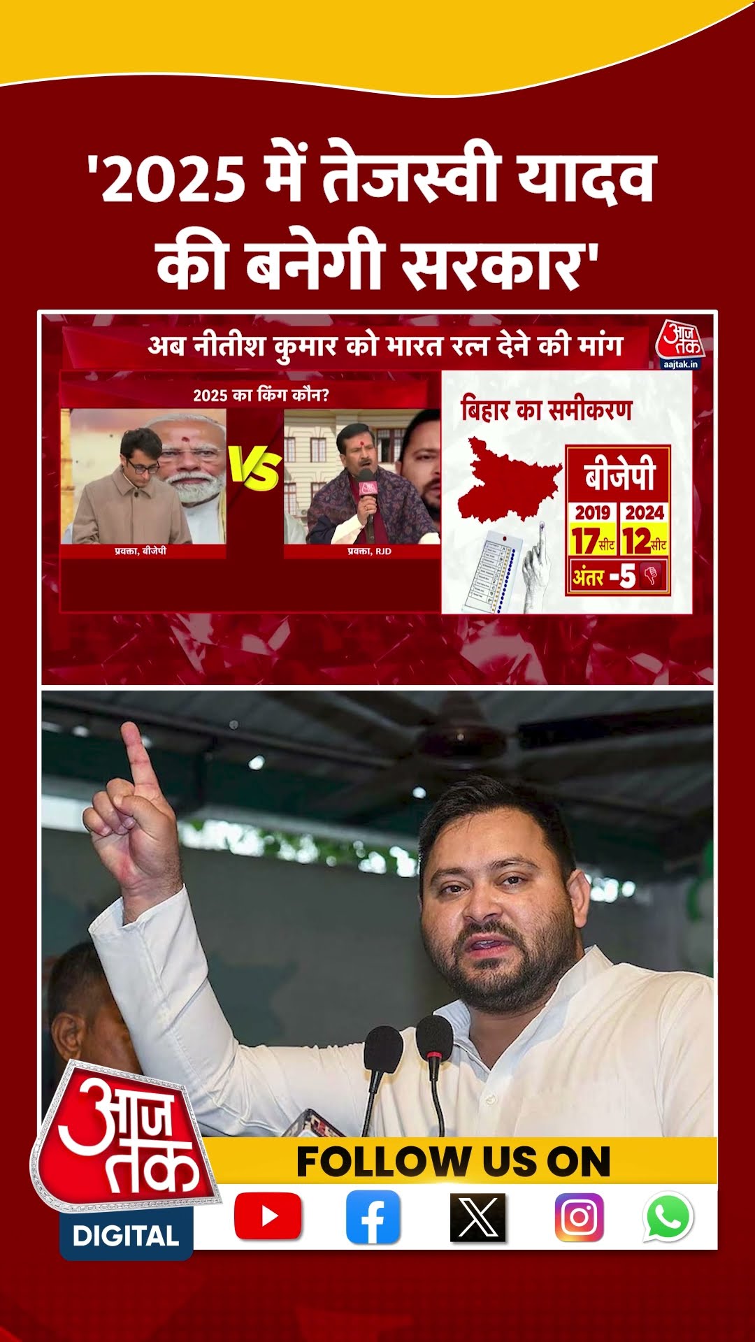 '2025 में Tejashwi Yadav की बनेगी सरकार' | Bihar Politics | Mrityunjay Tiwari | RJD | #shorts